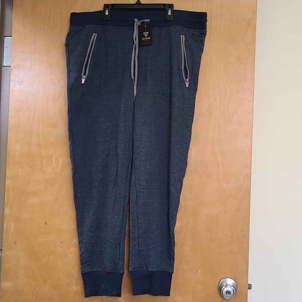 Guess Men Mayday Sweatpants Jogger Blue Heather XL